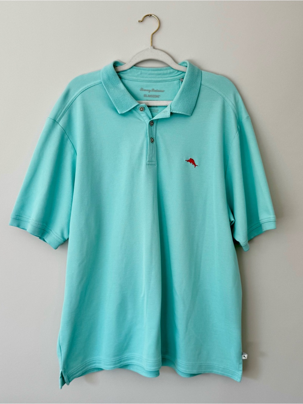 Tommy Bahama Emfielder Supima Cotton Polo, Tropical Blue – Men’s XXL